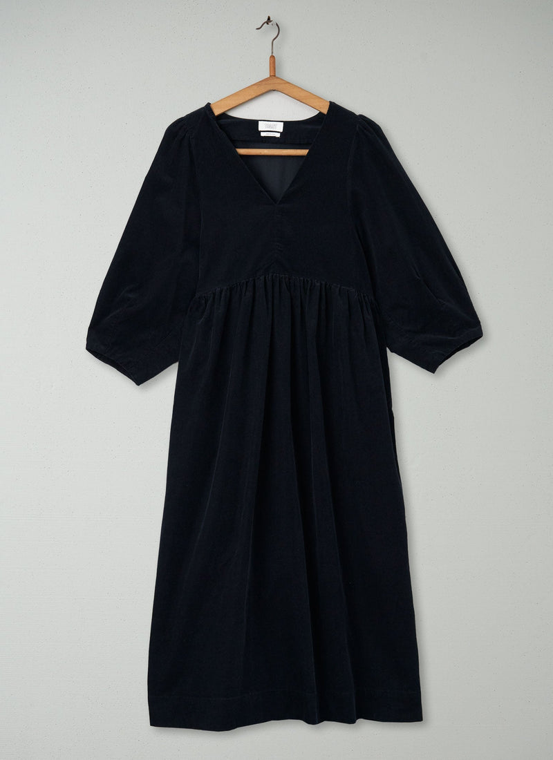 Reworn Needlecord Dress Size M (435) | Navy