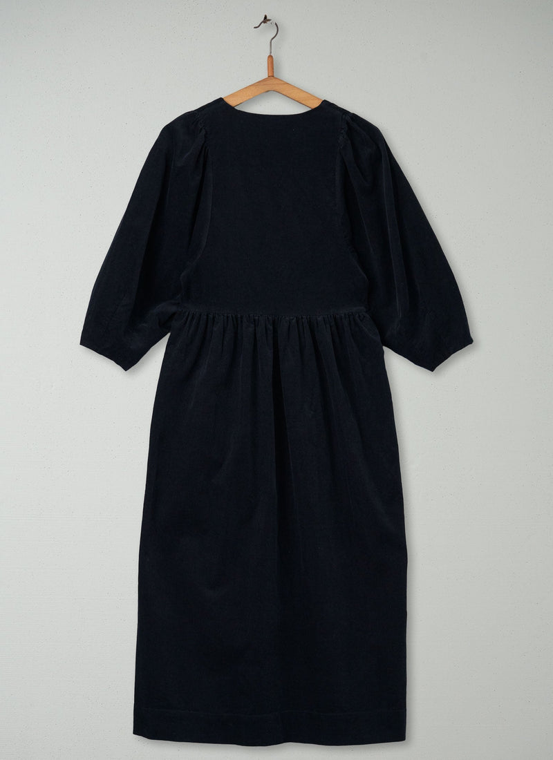 Reworn Needlecord Dress Size XS (436) | Navy