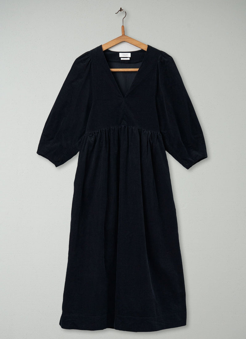 Reworn Needlecord Dress Size XS (436) | Navy