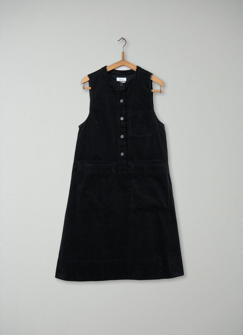 Reworn Cord Sleeveless Tunic Dress Size S (159) | Brown Slate