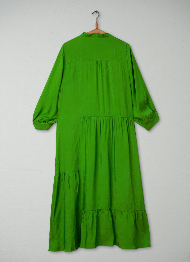 Reworn Tiered Crinkle Dress Size L (383) | Spruce