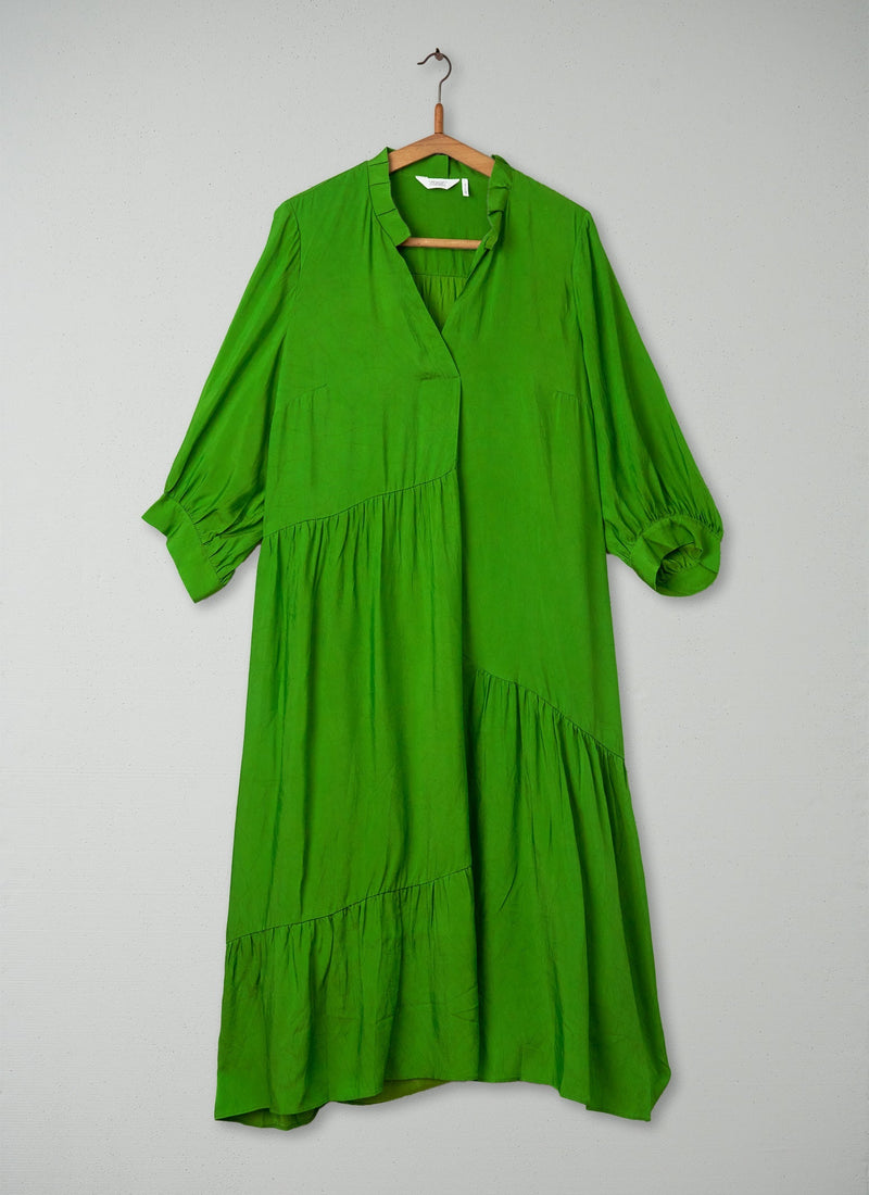 Reworn Tiered Crinkle Dress Size L (383) | Spruce
