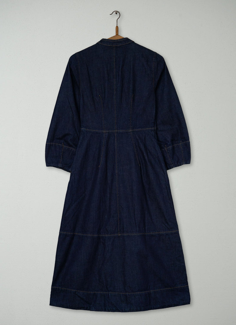 Reworn Denim Neat Shirt Dress Size 4 (1766) | Indigo