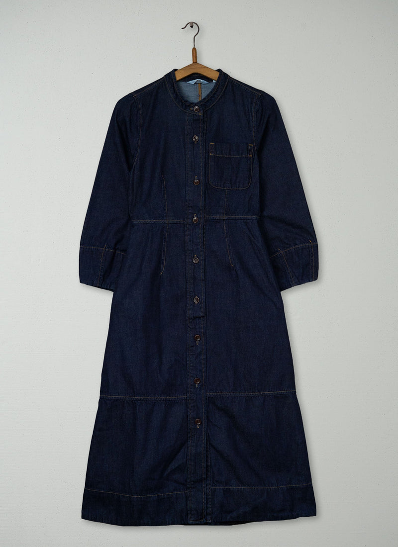 Reworn Denim Neat Shirt Dress Size 4 (1766) | Indigo