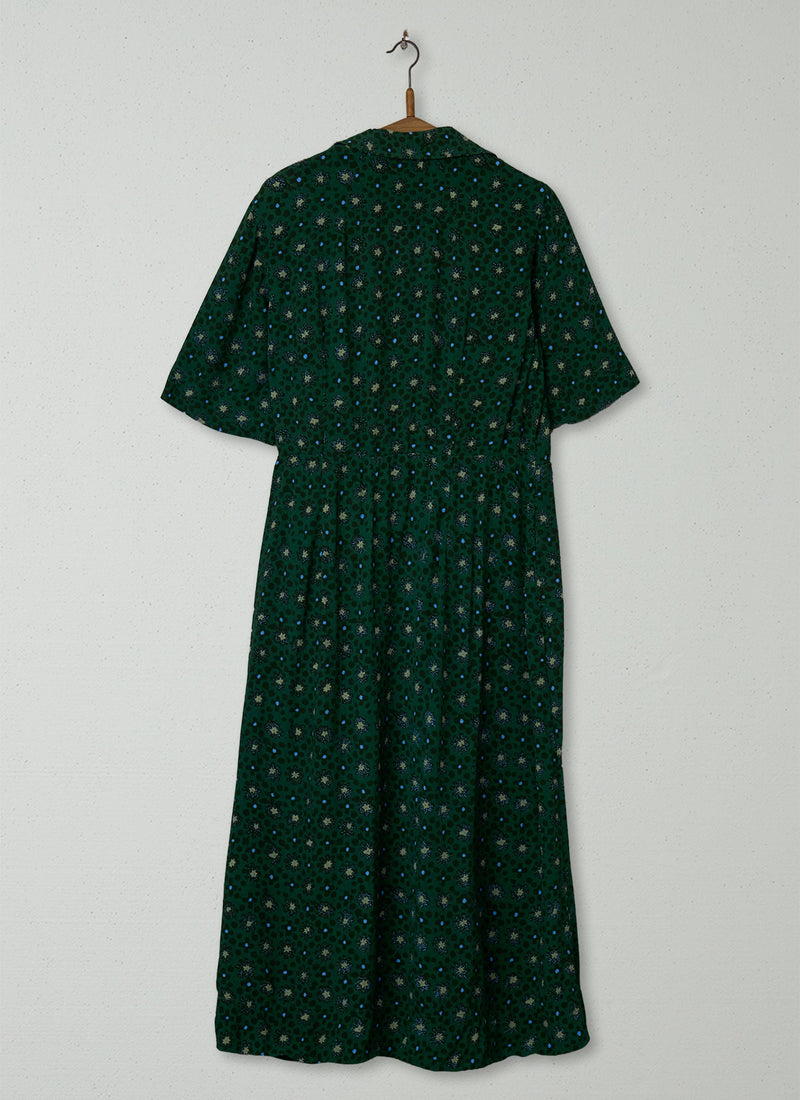 Reworn Dotty Print Crepe Dress Size 8 (1519) | Multi