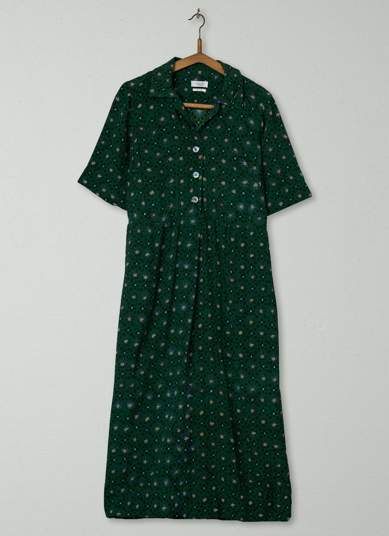Reworn Dotty Print Crepe Dress Size 8 (1519) | Multi
