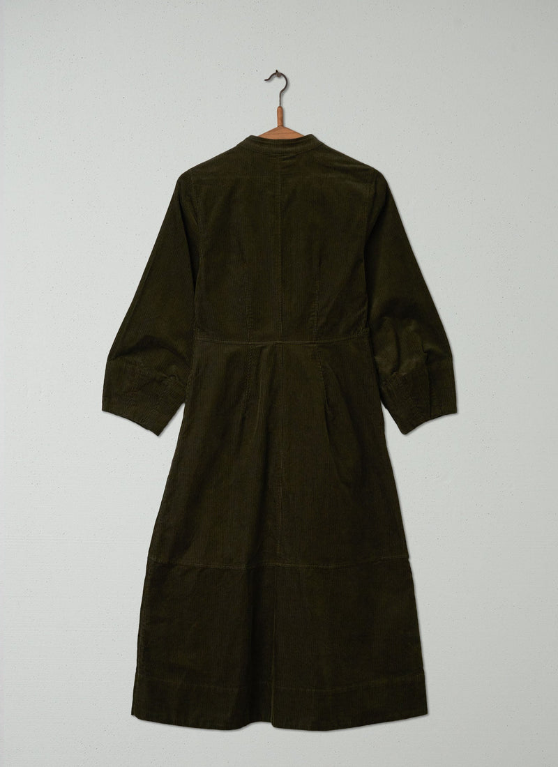 Reworn Organic Cord Neat Dress Size 6 (189) | Green