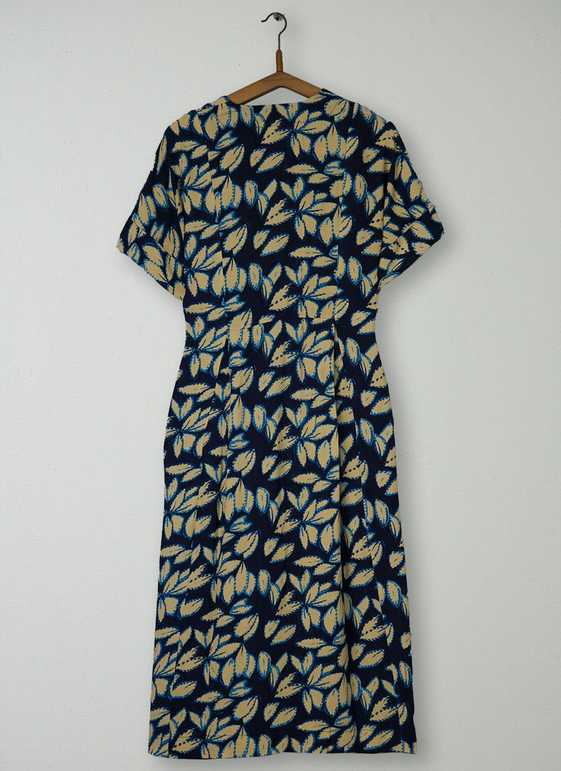 Reworn Bryn Leaf Print Dress Size XXS (2071) | Multi