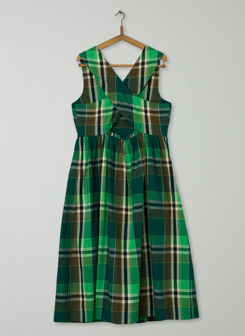 Reworn Check Cotton Dress Size 12 (1142) | Multi
