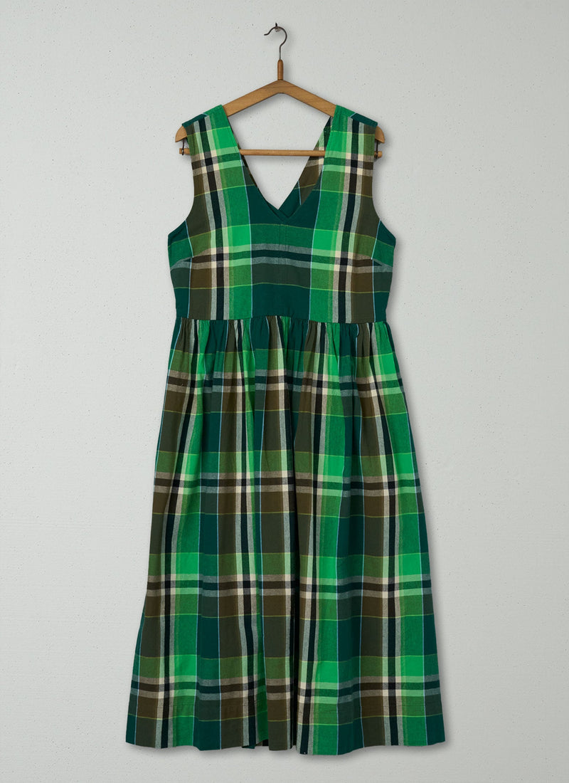 Reworn Check Cotton Dress Size 12 (1142) | Multi