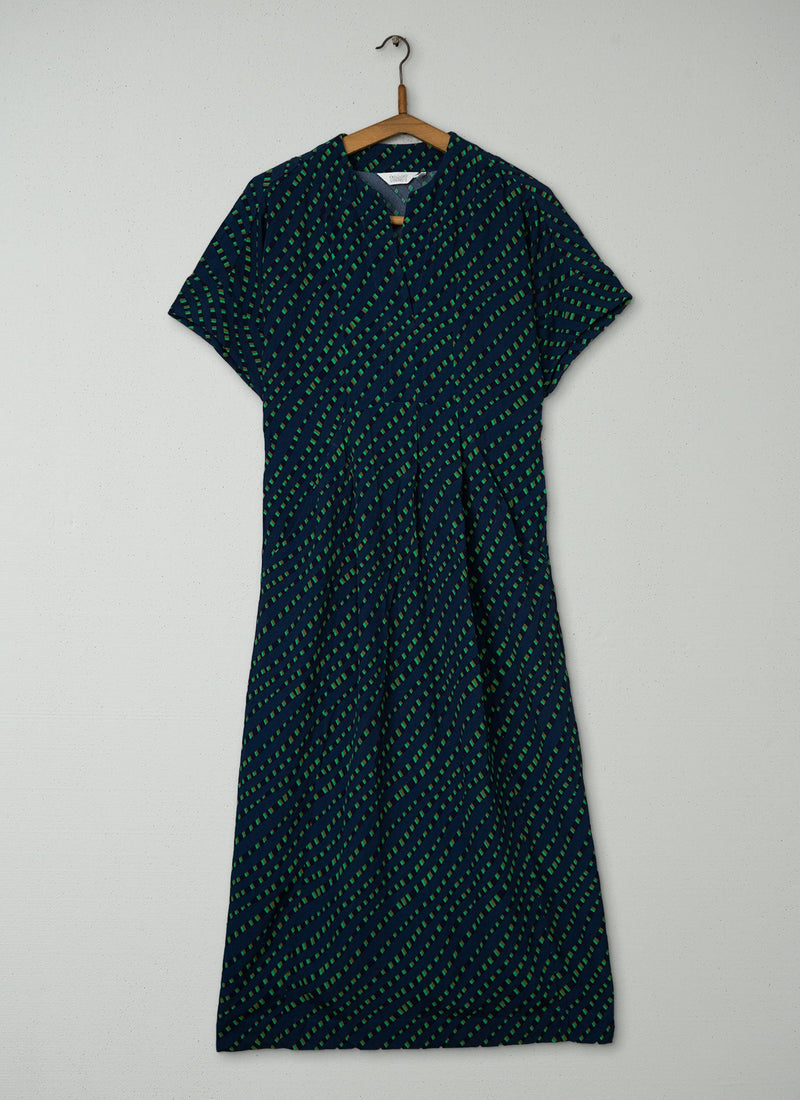 Reworn Print Crepe Dress Size XXS (1974) | Multi