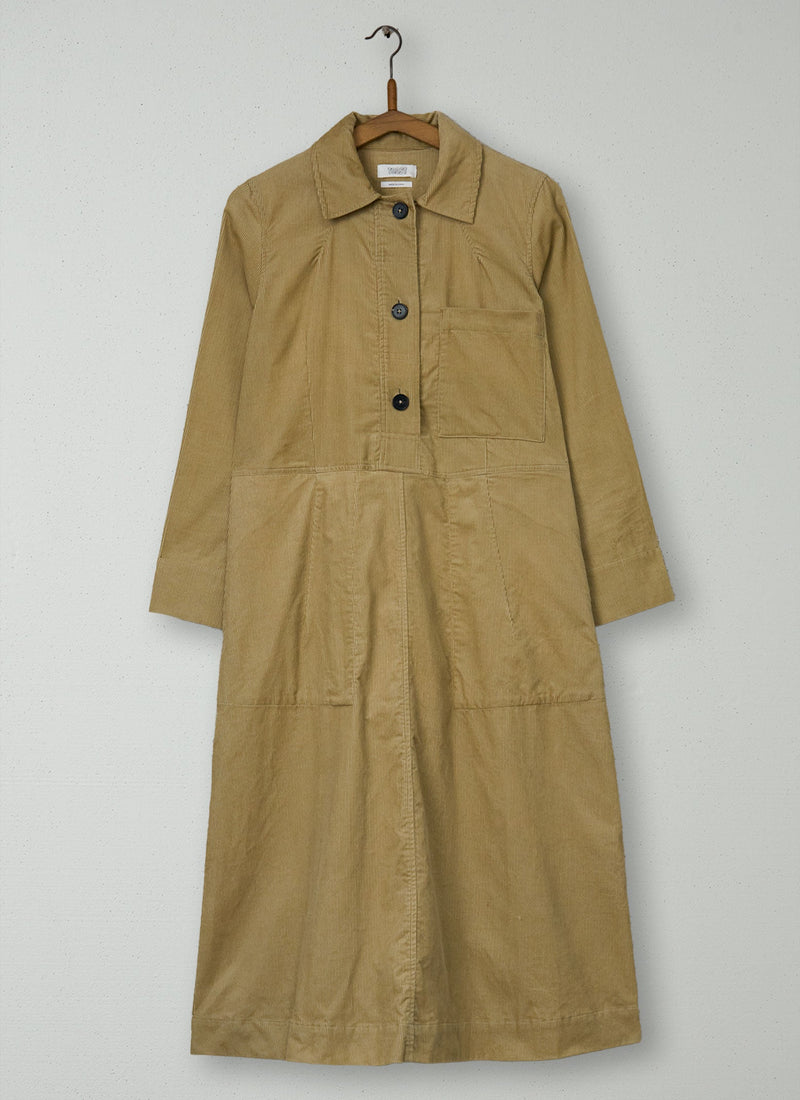Reworn Needlecord Shirt Dress Size 6 (2100) | Bulrush