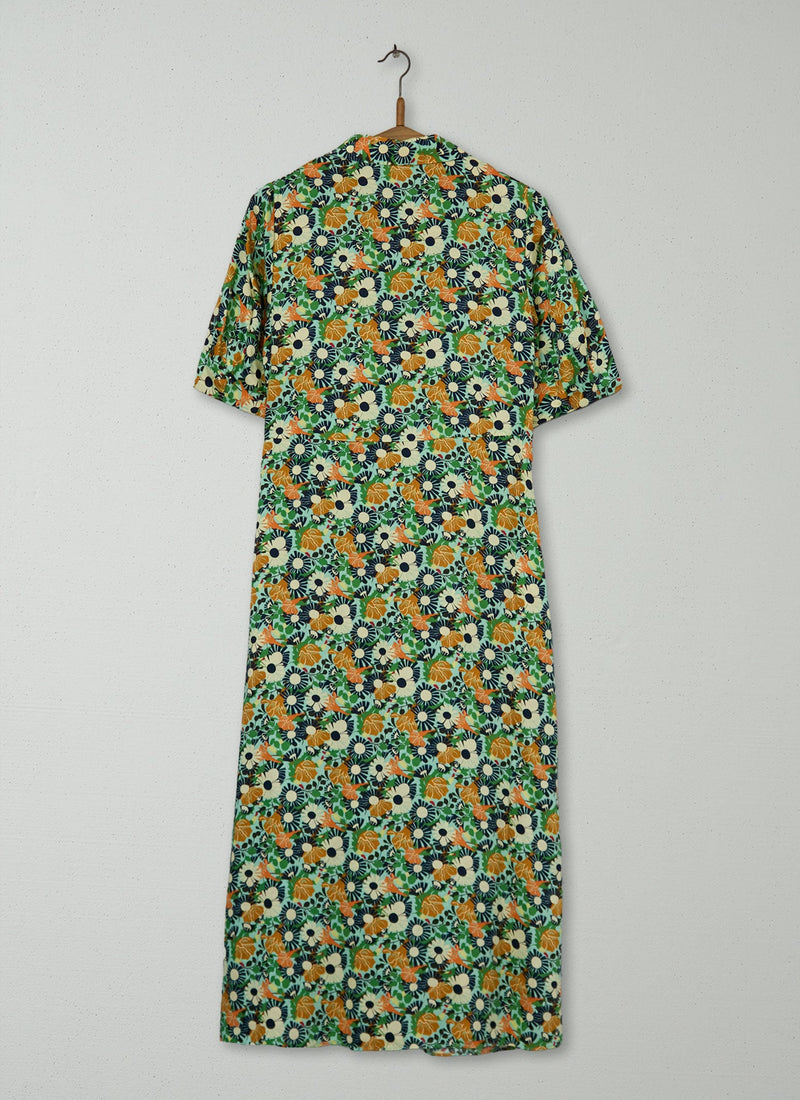 Reworn Trailing Nasturtium Print Dress Size 8 (1292) | Multi