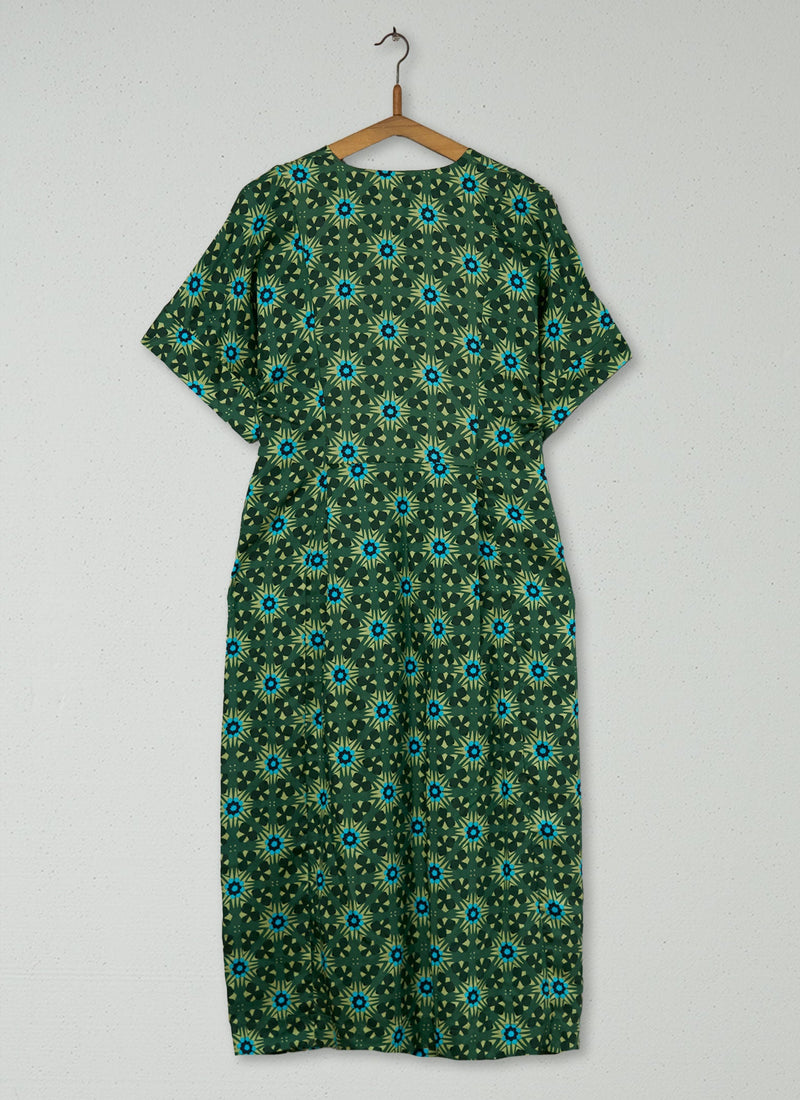 Reworn Kaleidoscope Print Dress Size S (1176) | Emerald
