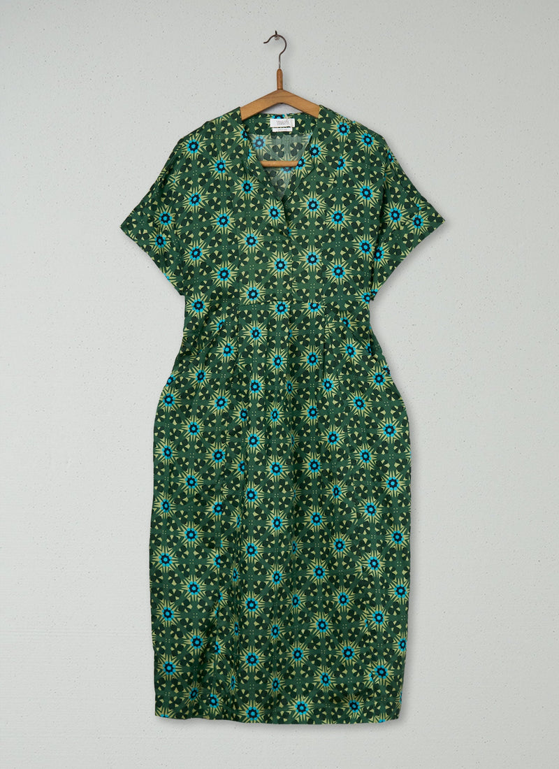 Reworn Kaleidoscope Print Dress Size S (1176) | Emerald