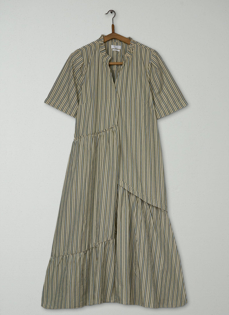 Reworn Crinkle Poplin Dress Size 10 (1886) | Multi