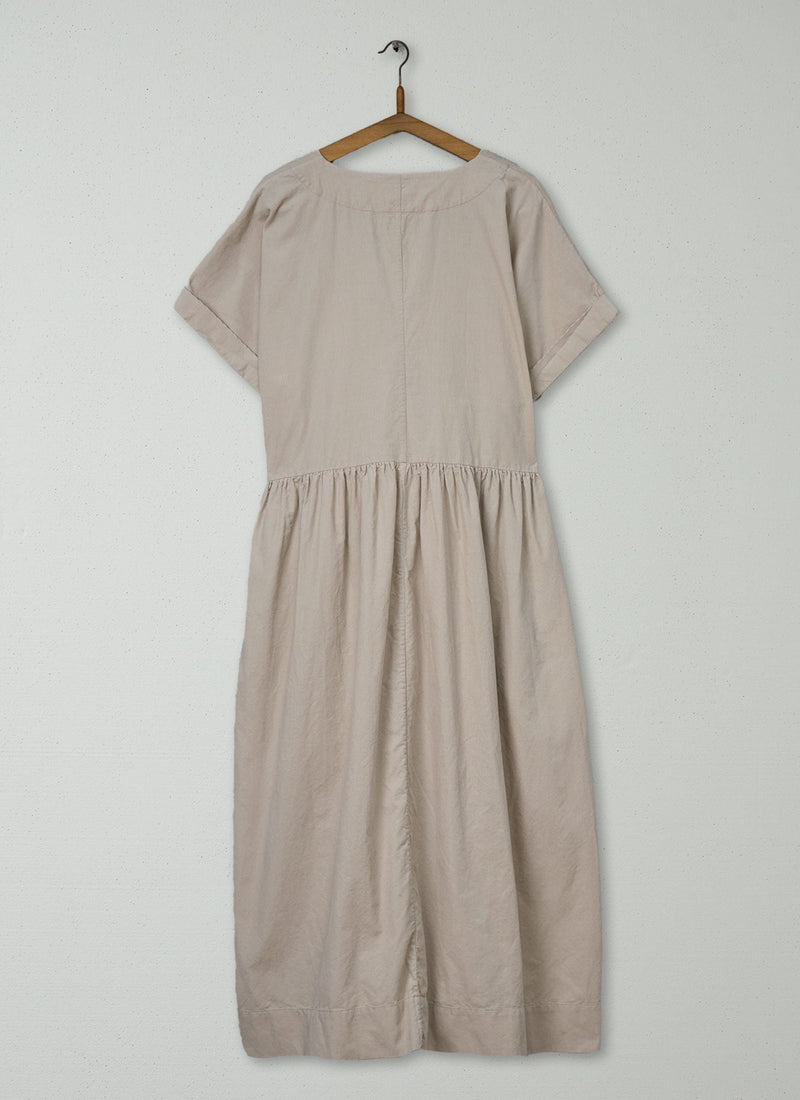 Reworn Needlecord Wrap Front Dress Size XL (1654) | Parchment
