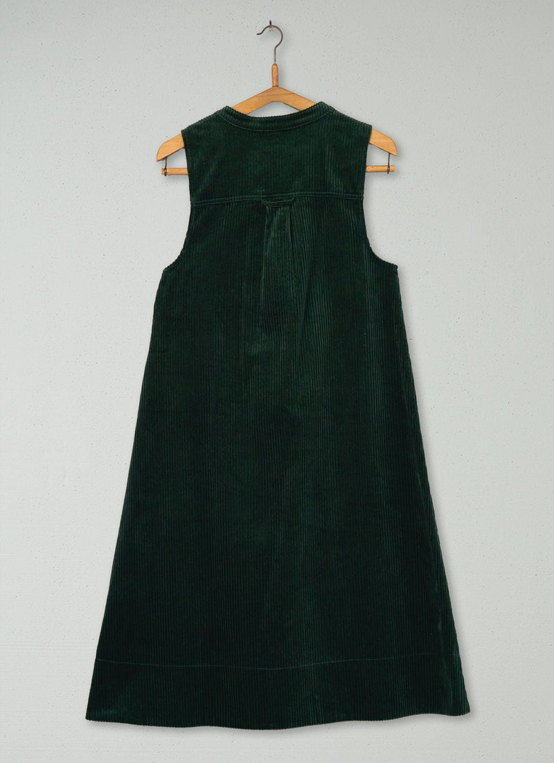 Reworn Organic Cord Tunic Dress Size XXS (1159) | Oil