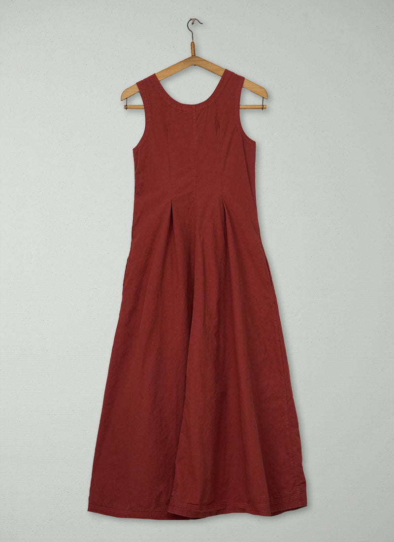 Reworn Cotton Linen Sun Dress Size 6 (2158) | Brick
