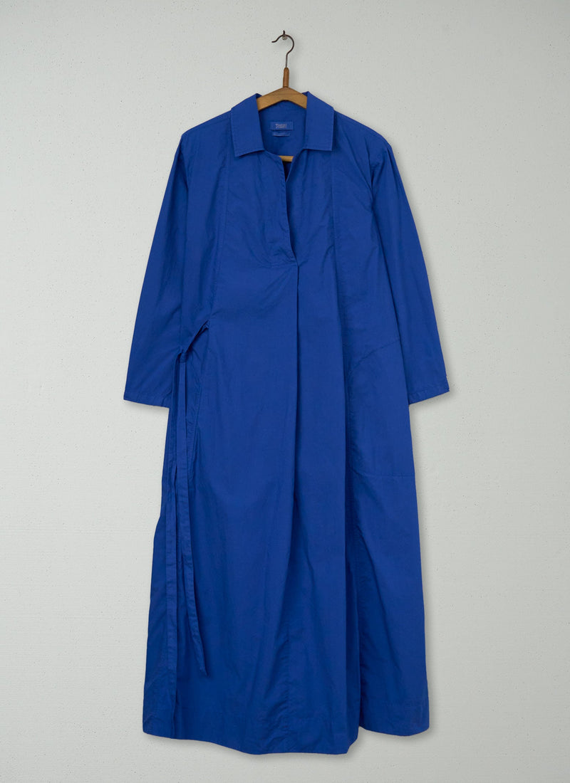 Reworn Cotton Poplin Shirt Dress Size M (1293) | French Blue
