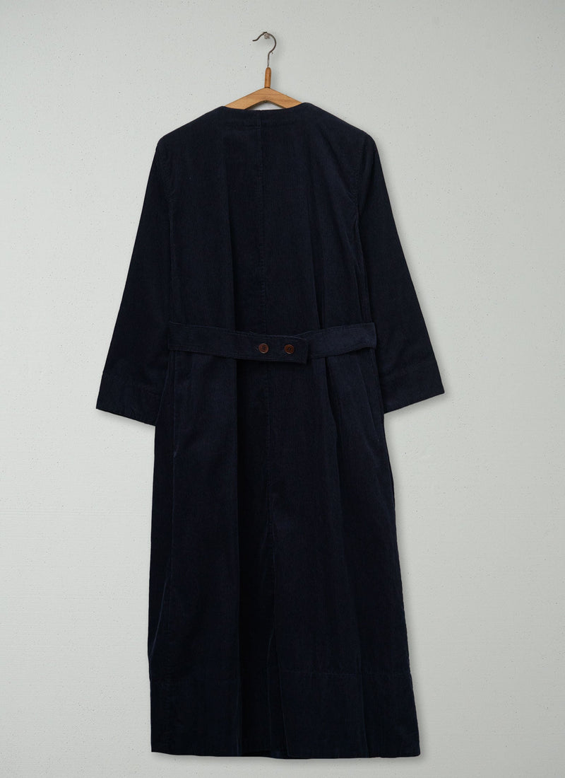 Reworn Needlecord Dress Size M (2248) | Midnight