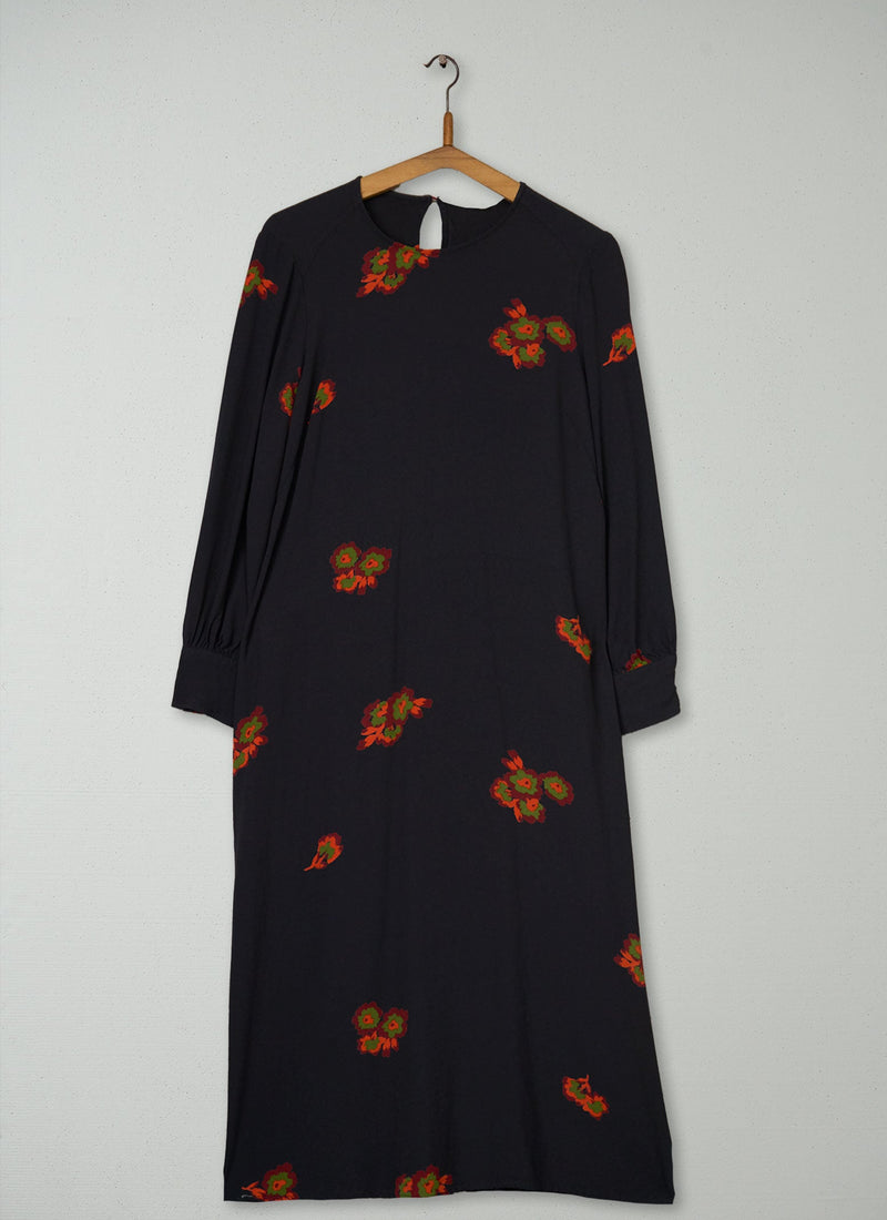 Reworn Floral Print Column Dress Size 12 (2095) | Multi