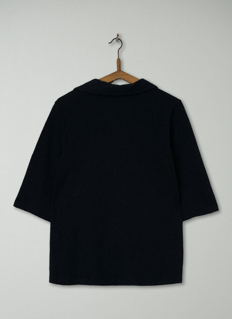 Reworn Round Collar Tee Size XS (091) | Carbon Black