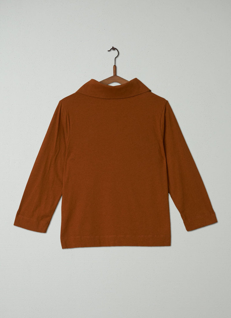 Reworn Collared Tee Size S (018) | Cumin
