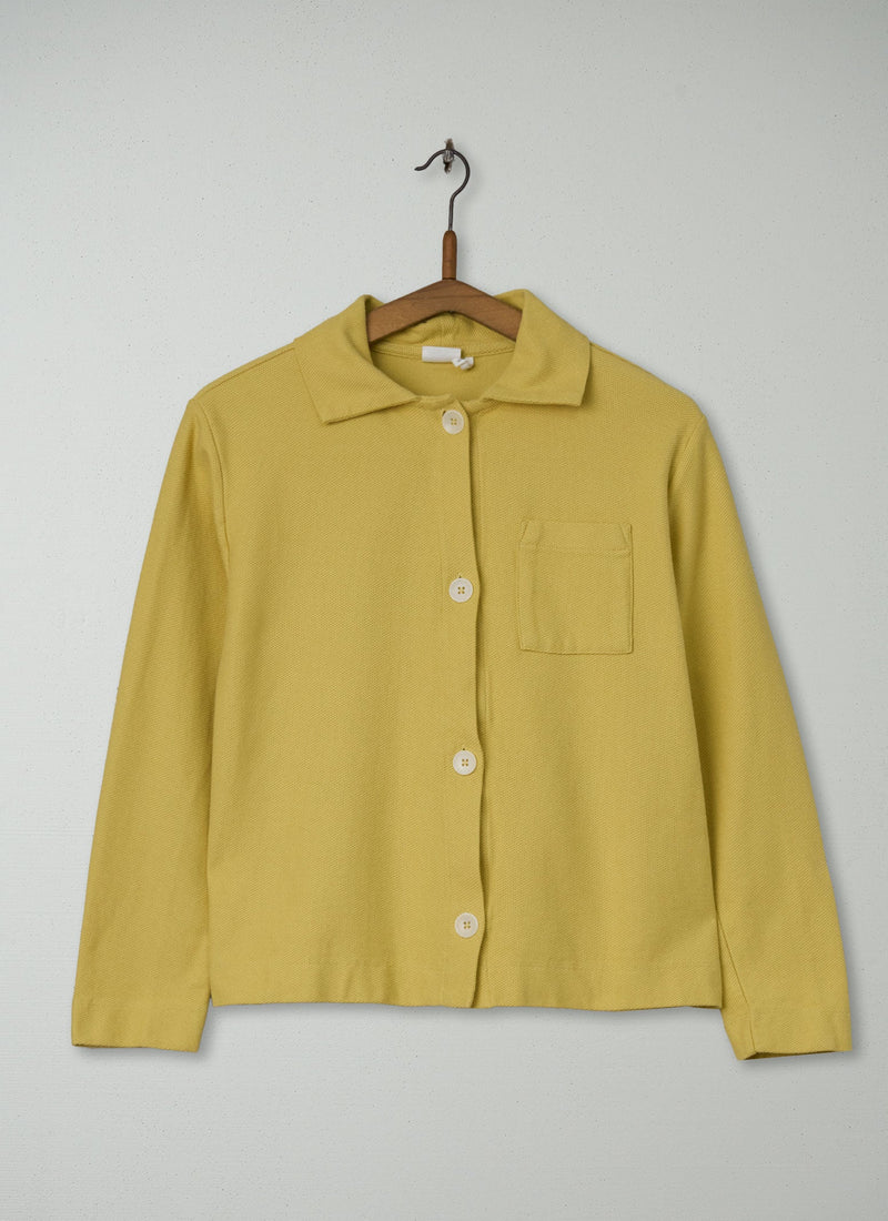 Reworn Cotton Pique Shirt Size M (085) | Grapefruit