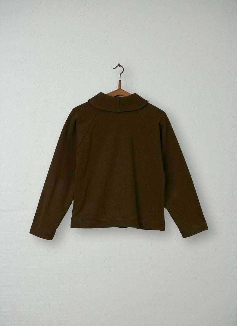 Reworn Collared Jersey Sweatshirt Size XS (008) | Conker