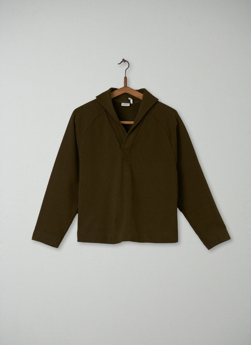 Reworn Collared Jersey Sweatshirt Size XS (008) | Conker