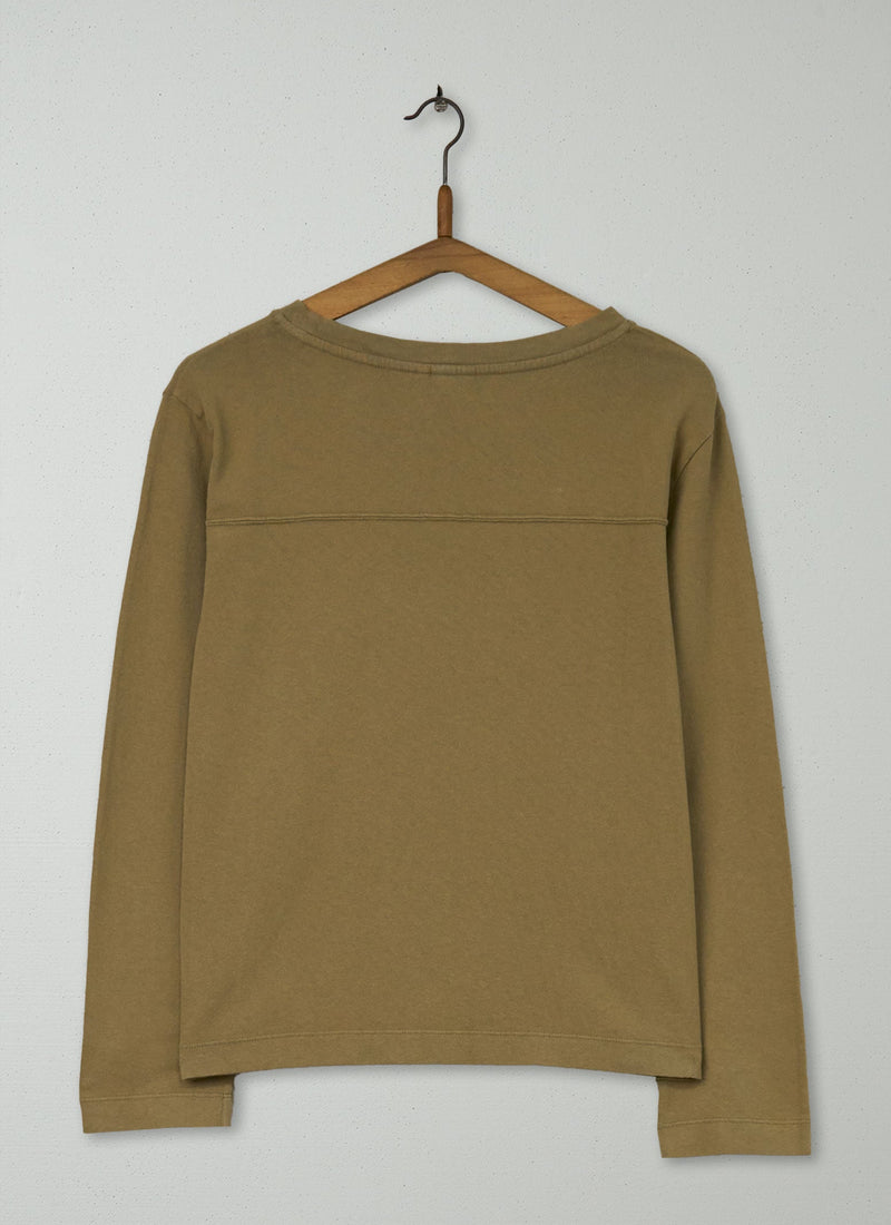 Reworn Organic Cotton Jersey Top Size XS (102) | Stone Green