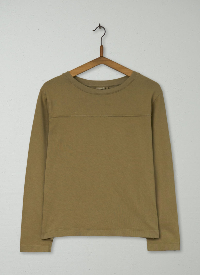 Reworn Organic Cotton Jersey Top Size XS (102) | Stone Green