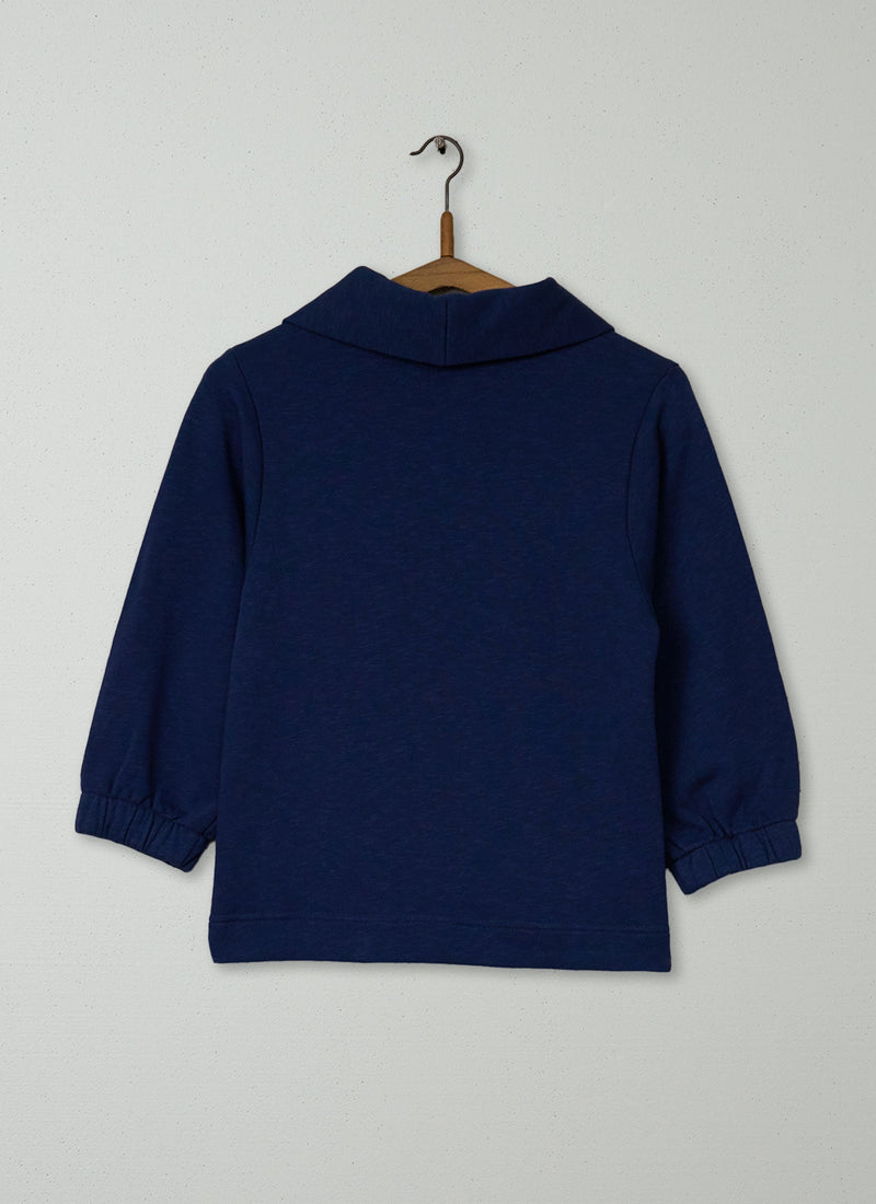 Reworn Loop Back Cotton Sweatshirt Size XXS (141) | Navy