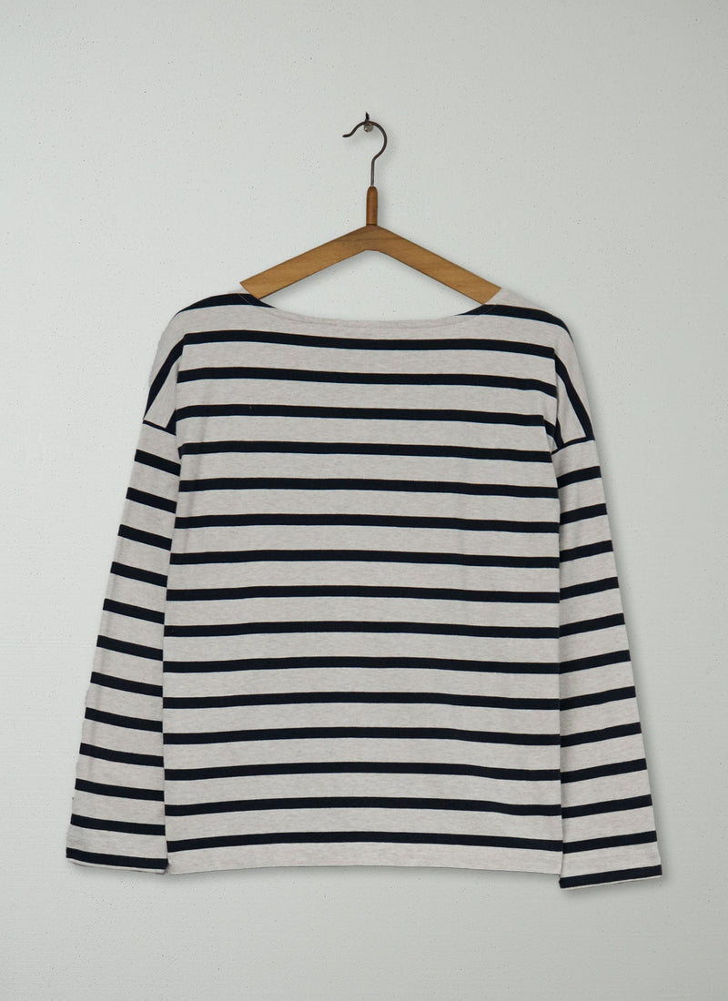 Reworn Breton Stripe Cotton Tee Size M (084) | Multi