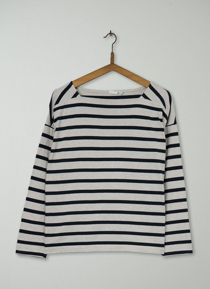 Reworn Breton Stripe Cotton Tee Size M (084) | Multi
