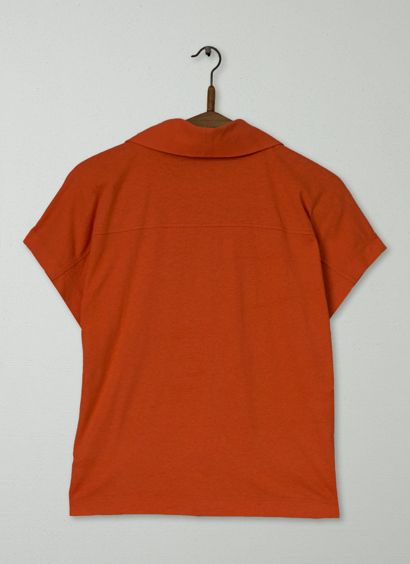 Reworn Cotton Linen Jersey Shirt Size XS (127) | Aurora