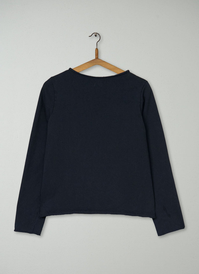 Reworn Heavy Cotton Rolled Edge Tee Size S (130) | Blue Graphite