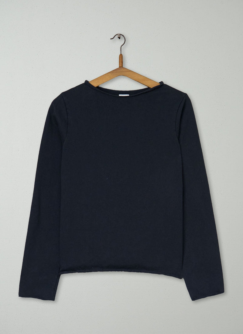 Reworn Heavy Cotton Rolled Edge Tee Size S (130) | Blue Graphite