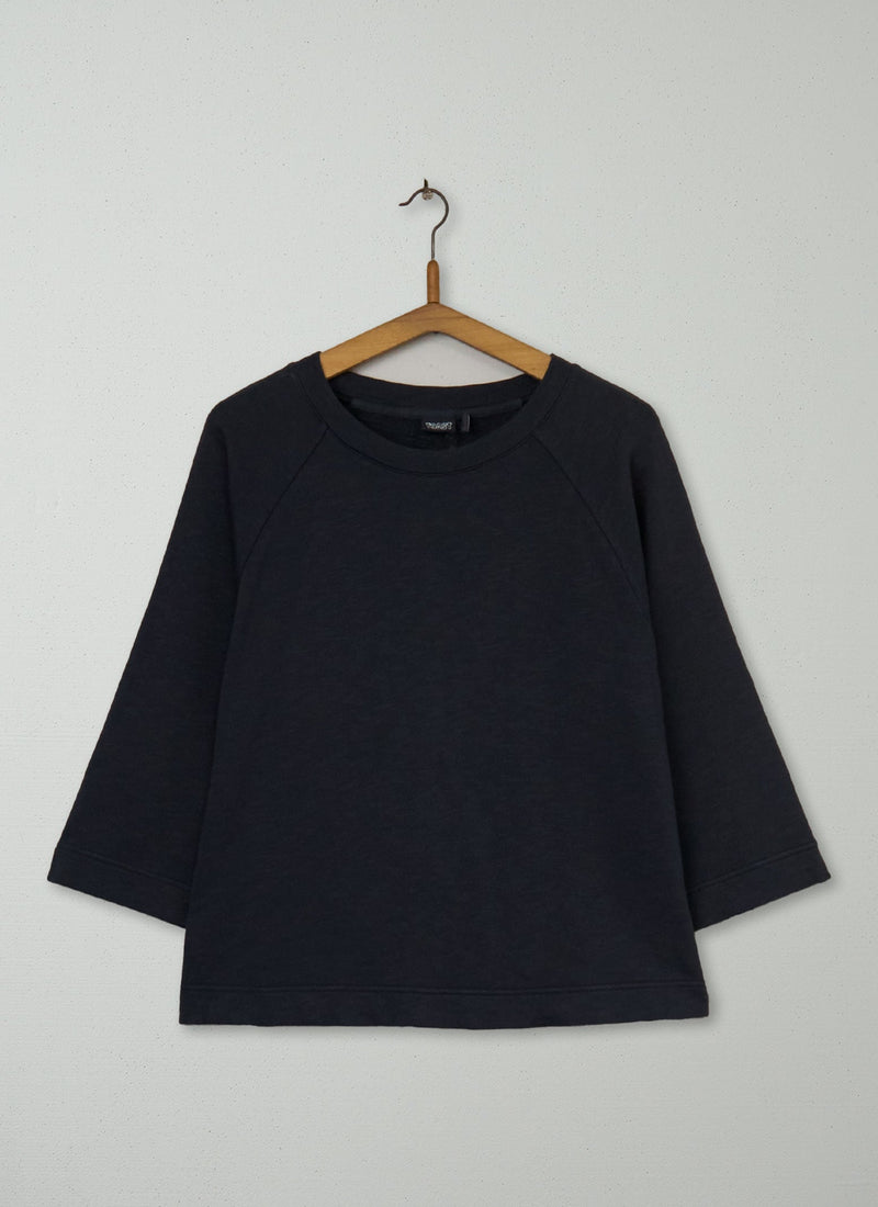 Reworn Loopback Jersey Sweater Size M (096) | Slate