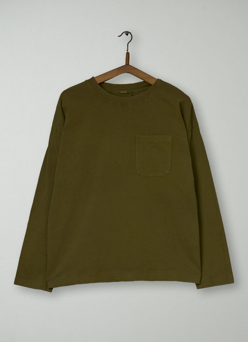 Reworn Patch Pocket Cotton Tee Size M (122) | Brass