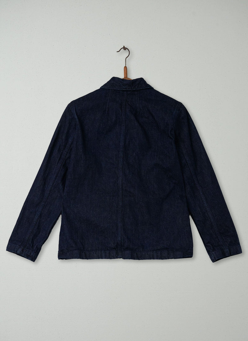 Reworn Denim Workwear Jacket Size 8 (031) | Indigo