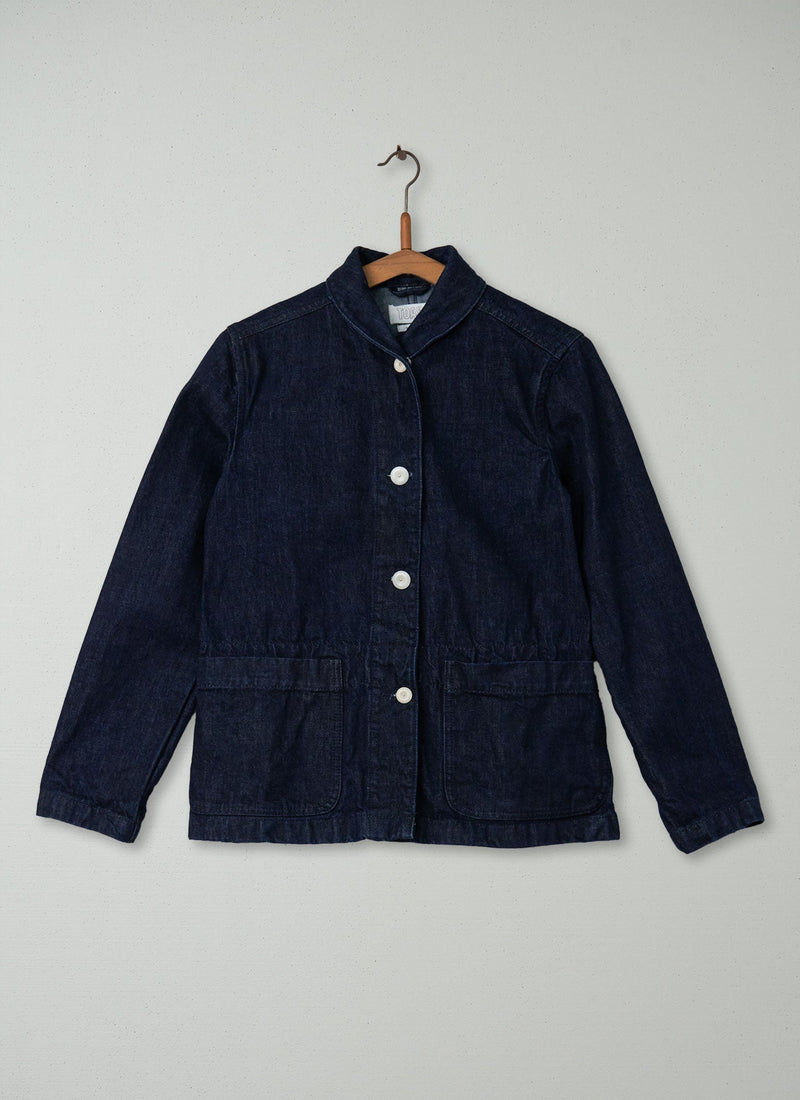 Reworn Denim Workwear Jacket Size 8 (031) | Indigo