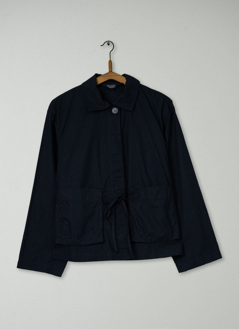 Reworn Poplin Lightweight Jacket Size 6 (196) | Blue Grey