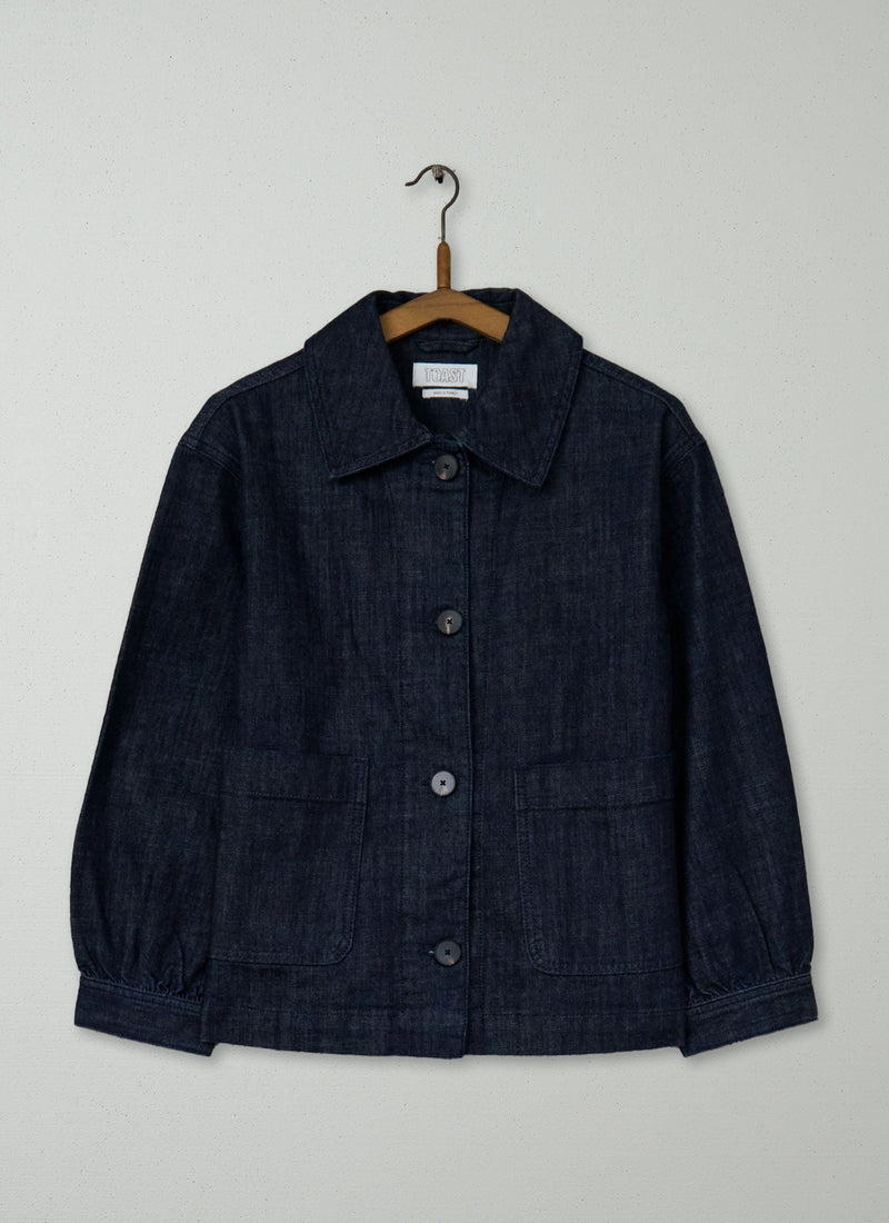 Reworn Denim Jacket Size 8 (186) | Indigo
