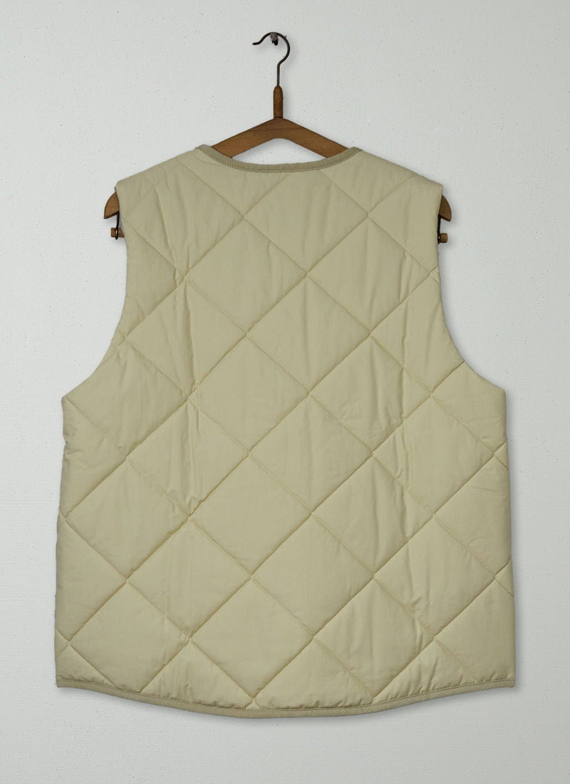 Reworn Lavenham Wax Cotton Gilet Size M (228) | Golden Wheat