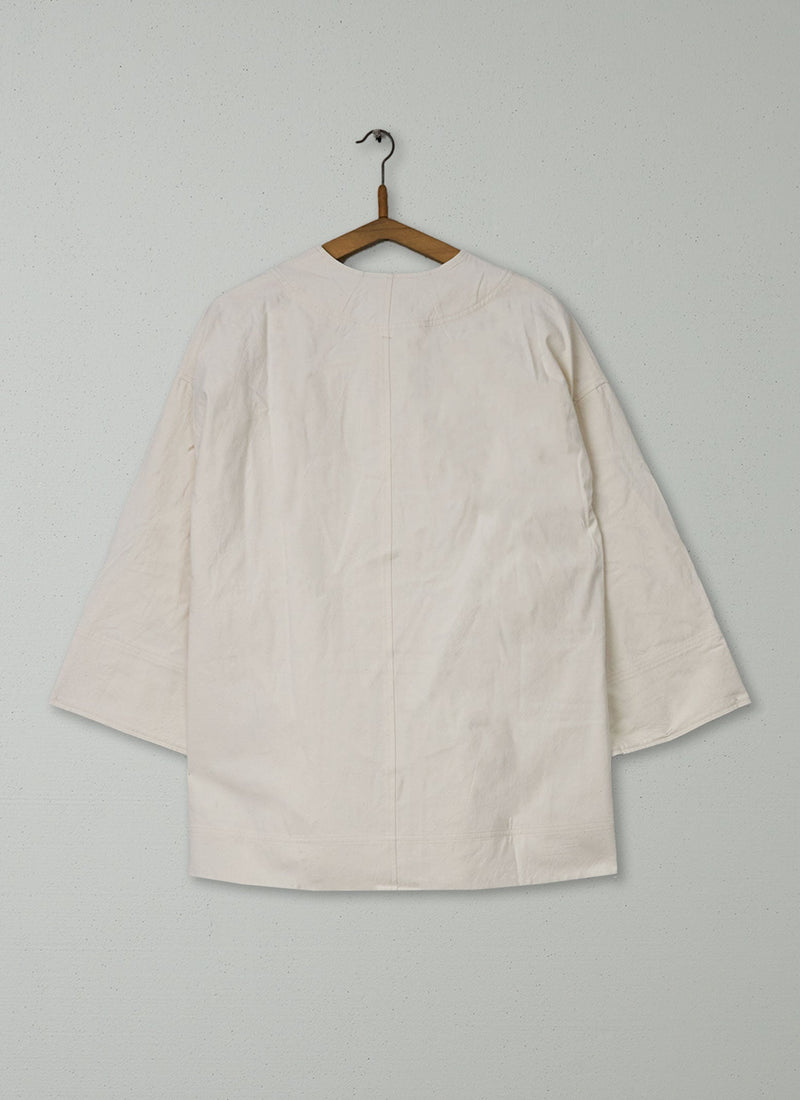 Reworn Cotton Canvas Wrap Jacket Size S (182) | Calico