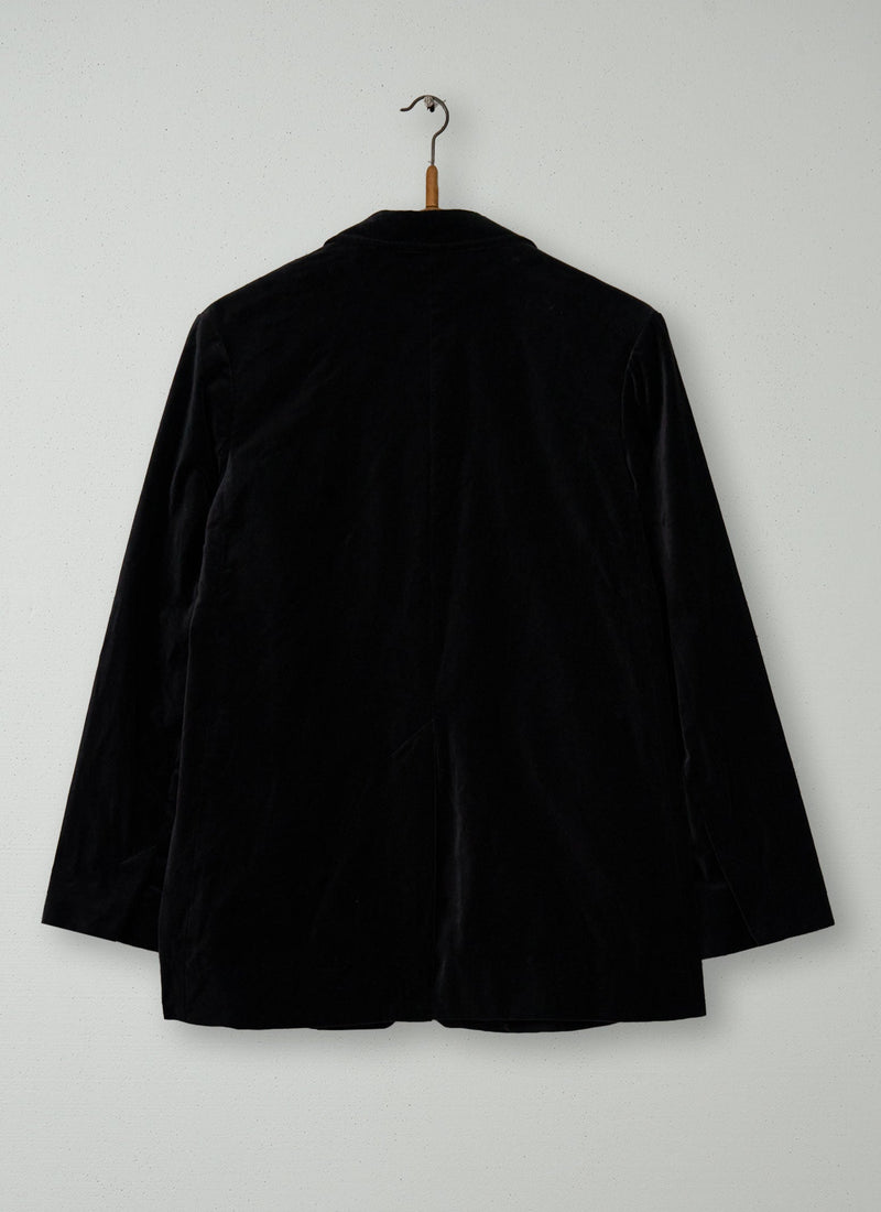 Reworn Cotton Velvet Jacket Size 6 (214) | Brown Slate