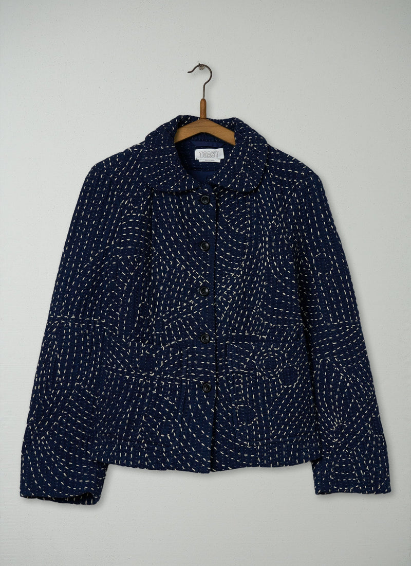 Reworn Kantha Jacket Size 12 (183) | Indigo