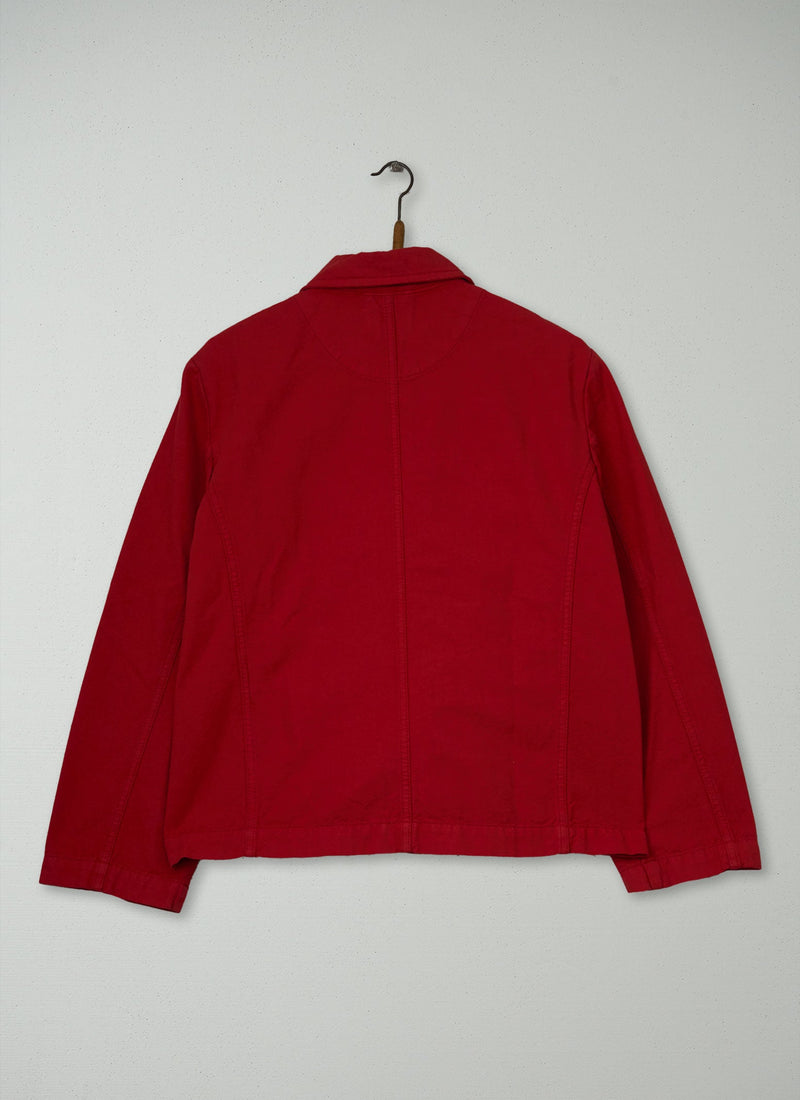 Reworn Cotton Canvas Jacket Size 8 (279) | Poppy Red